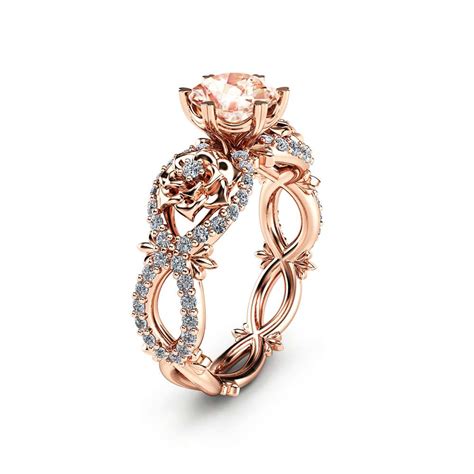 T.w.) stackable ring in 14k rose gold (also available in citrine with peridot in 14k yellow gold) $850.00 Peach Pink Morganite Engagement Ring in 14K Rose Gold ...