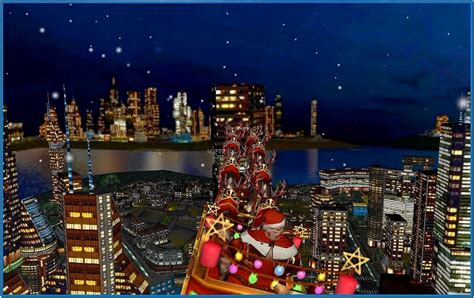 Christmas In The City Screensaver Animated Download Screensaversbiz