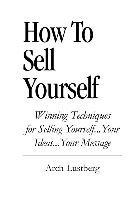Download Free How To Sell Yourself Winning Techniques For Selling