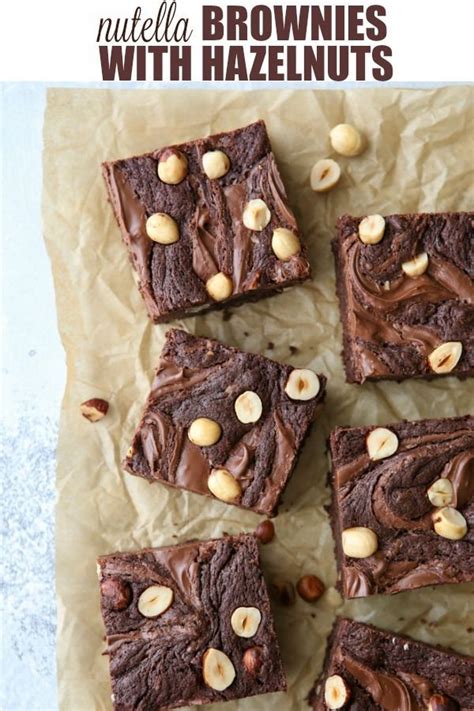 These Fudgy Brownies Are Studded With Hazelnuts And Topped With A