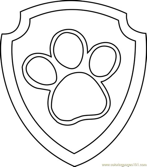 Ryder Badge Coloring Page Free Paw Patrol Coloring Pages 703x800