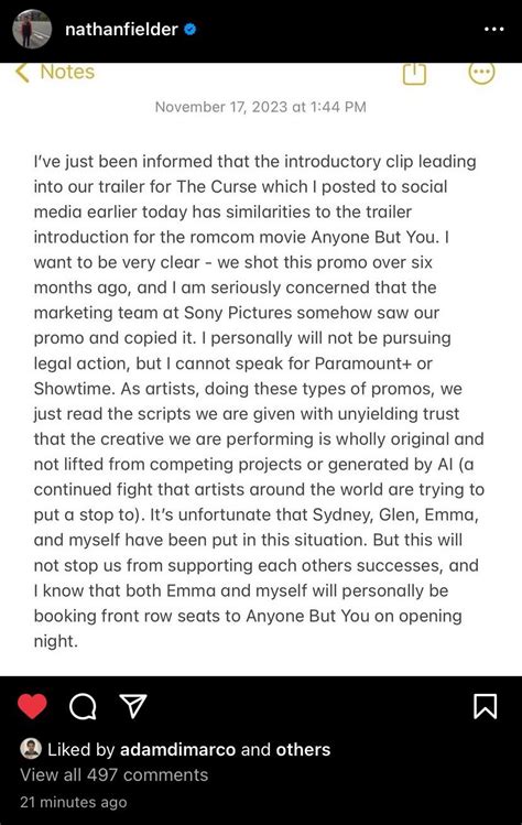 Notes App Apology From Nathan Fielder On “the Curse” Trailer For