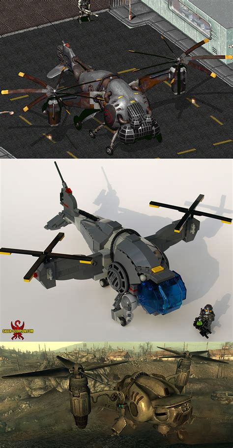 Lego Fallout Enclave Vertibird Saber Scorpions Lair Personal