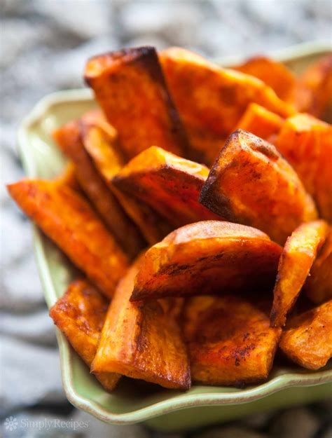 But the thing that makes them so good are the marshmallows that are on top, and the brown you will love these sweet potato fries dipped in the marshmallow dipping sauce! Oven Baked Sweet Potato Fries Recipe | SimplyRecipes.com
