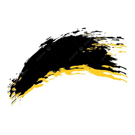 ضربات الفرشاة باللونين الأسود والأصفر المتجه أسود الأصفر فرشاة Png