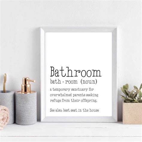 Bathroom Sign Printable Bathroom Decor Rustic Funny Bathroom Etsy