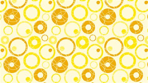 Yellow Seamless Geometric Circle Pattern