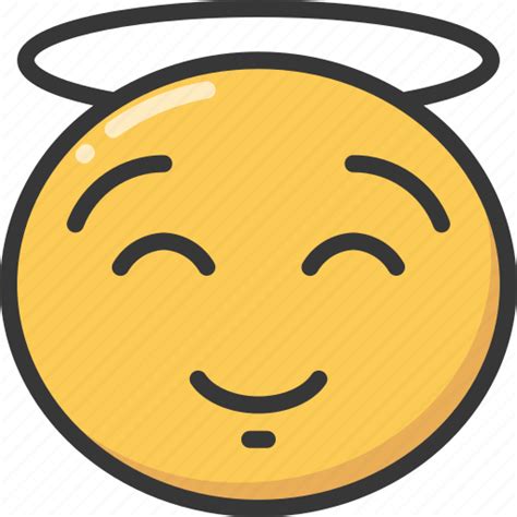 Angel Emoji Emoticon Happiness Happy Smile Smiling Icon