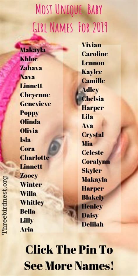The Prettiest Most Unique Baby Girl Names For This Babe Nest Baby Girl Names Unique