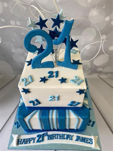 2 Tier 21st Birthday Cake 21st Birthday Cakes 21st Birthday Cake For