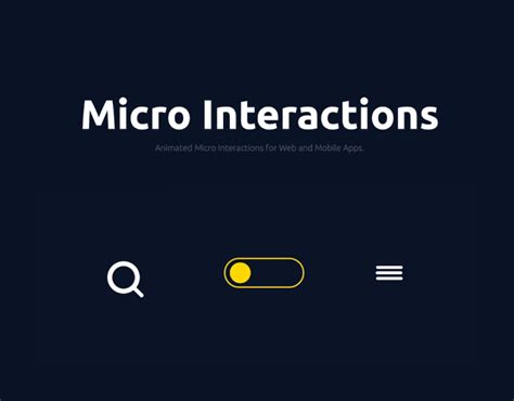 Micro Interactions For Web And Mobile Apps On Behance