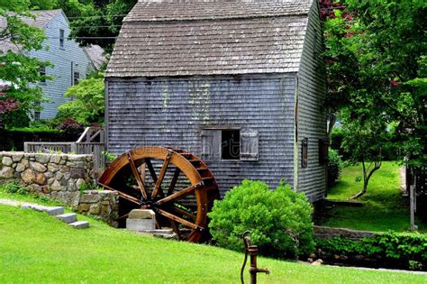 Sandwich Ma 1637 Dexter Grist Mill Editorial Photography Image Of
