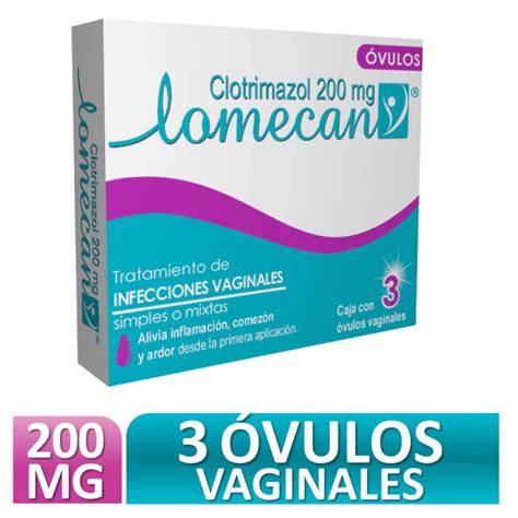 Lomecan V Clotrimazol 200 Mg 3 Óvulos Soriana