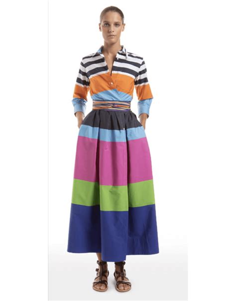 Sara Roka Multi Thick Stripe Dress Women From Young Ideas Uk