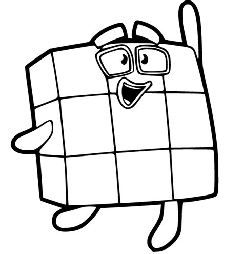 Numberblocks Nine For Children Coloring Pages Numberblocks Coloring
