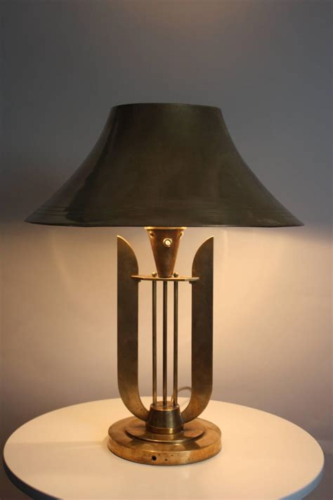 old art deco brass table lamp circa 1930s at 1stdibs