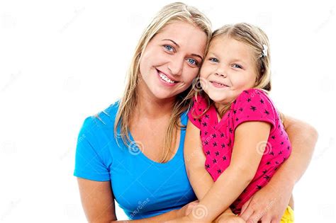 Adorable Mom And Daughter Posing Together Stock Image Image Of Attractive Enjoying 27423073