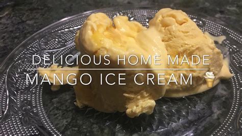 How To Mango Ice Cream With Condensed Milk And Whipped Cream Easy To Make At Home Very Creamy