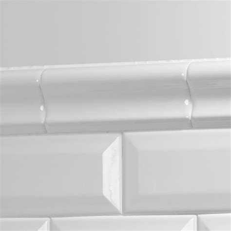 Wainscot chair rail moulding provides a decorative border at the top wainscoting. Daltile Finesse Bright White 2 in. x 6 in. Ceramic Chair ...