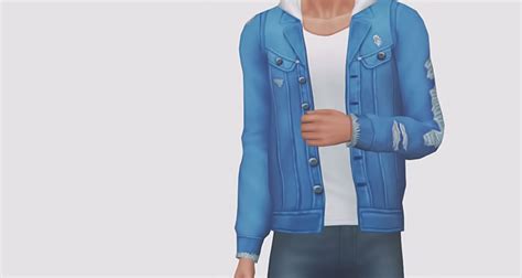 Sims 4 Maxis Match Denim Jacket Cc Guys Girls Fandomspot Parkerspot