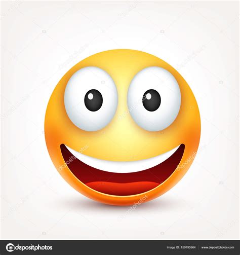 Smileyemoticon Yellow Face With Emotions Facial Expression 3d