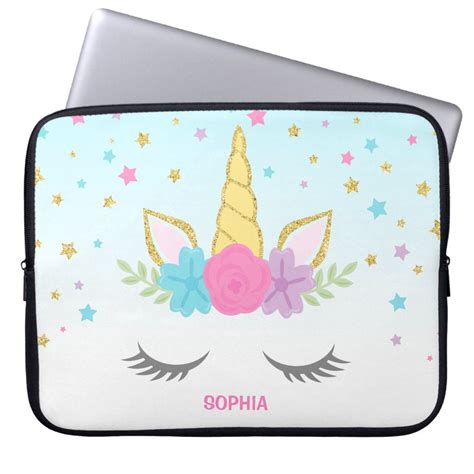 Magical Unicorn Personalized Laptop Laptop Sleeve In 2020