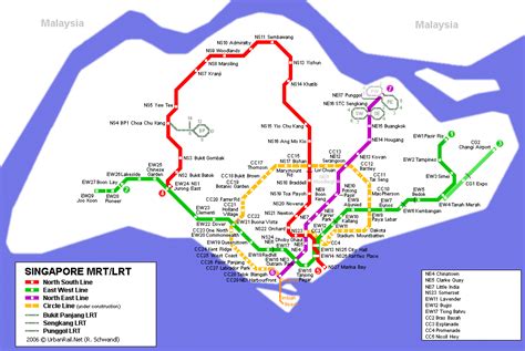 Detail Singapore Map For Tourists Guide About Singapore City Mrt