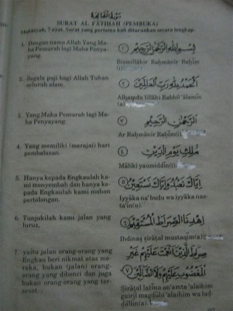 You can also download any surah (chapter) of quran kareem from this website. Surat Al Fatihah Dalam Bahasa Indonesia