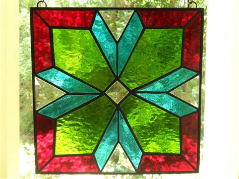 Stained Glass Quilt Square Stain Glass Cross Stained Glass Quilt