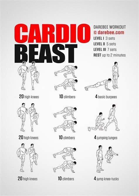 Cardio Workout Cardio Exercise Challenge In 2020 Cardio Workout At