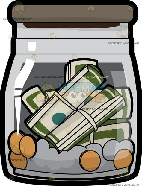 A Jar Of Savings Money Clipart Dollar Bill Jar