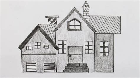 Building A House Drawing House Step Sketch Drawing Easy Building