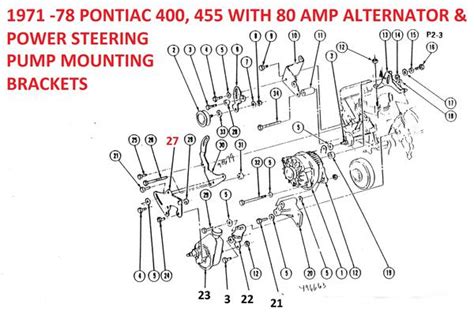 71 78 Pontiac Power Steering And 80 Amp Alternator Brackets Chicago