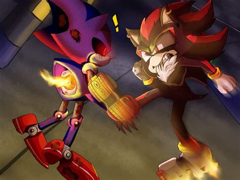 Shadow Vs Metal Sonic Sonic The Hedgehog Amino
