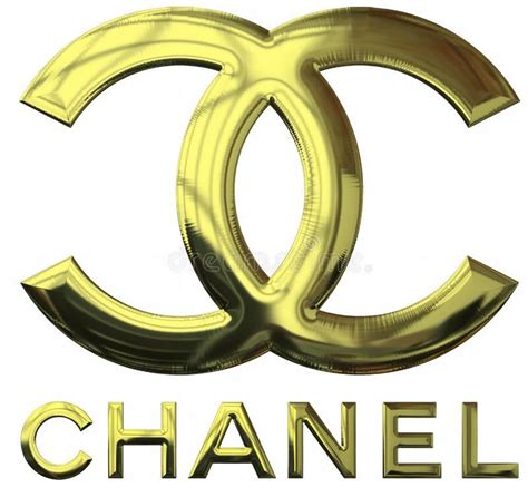 Chanel Brand Logo Background With Gold Metal Effect The Image