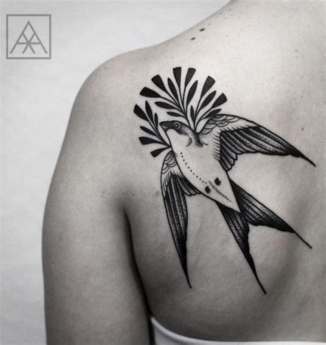 Black and White Bird Tattoo | Amazing | Swallow tattoo, White bird
