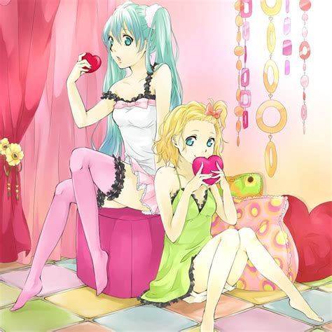 Hatsune Miku And Kagamine Rin Vocaloid Vocaloid Anime Artwork Anime