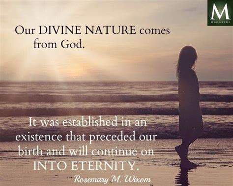 Our Divine Nature Comes Form God It Was Established In An Existence