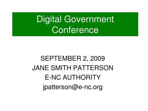 Ppt Digital Government Conference Powerpoint Presentation Free