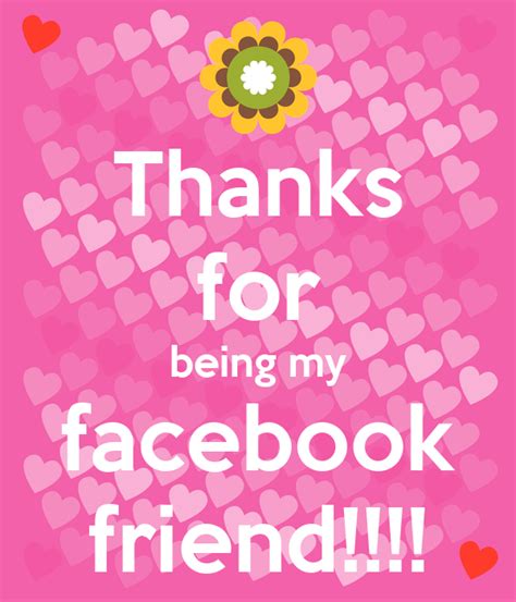 Thanks For Being My Facebook Friend Poster Angie Chrzan Keep