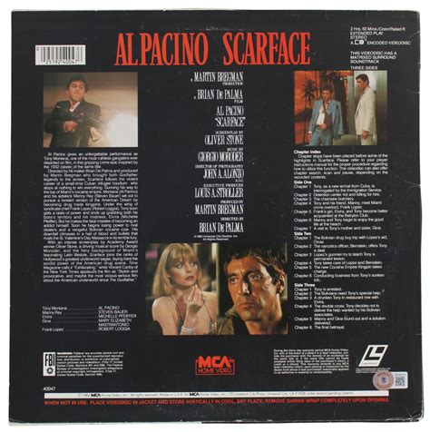 Al Pacino Signed Scarface Laserdisc Cover Beckett Pristine Auction