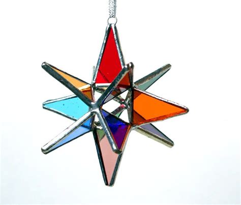 Stained Glass Rainbow Moravian Star Home Decor Best Selling Etsy