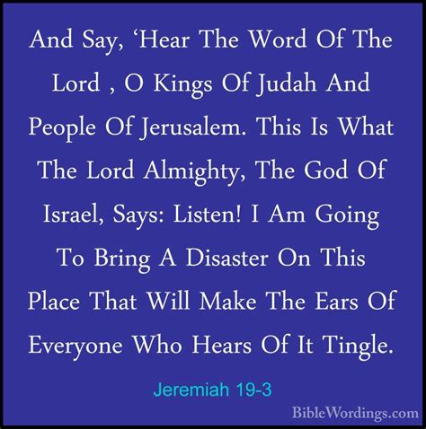 Jeremiah 19 Holy Bible English