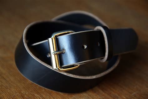 Hides And Stitches — Made To Measure Belt In Black Horween Chromexcel