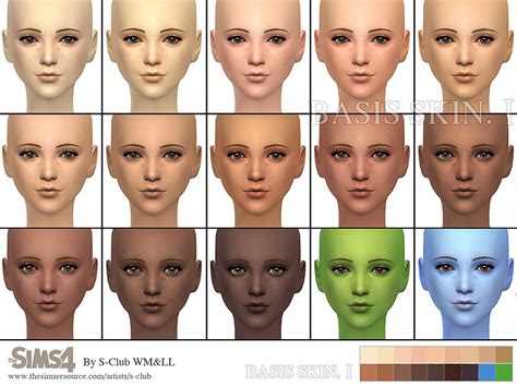 The Sims Resource S Club Wmll Thesims4 Bassis Skintones I
