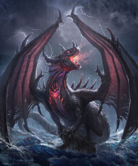 Google Image Result Dark Fantasy Art Dragon Artwork Fantasy Mythical Creatures Art
