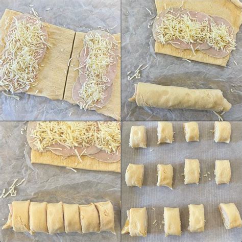Turkey And Cheese Roll Ups Made With Crescent Roll Dough