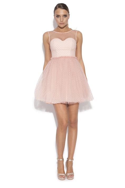 pink mini tulle evening dress rs9361 nissa