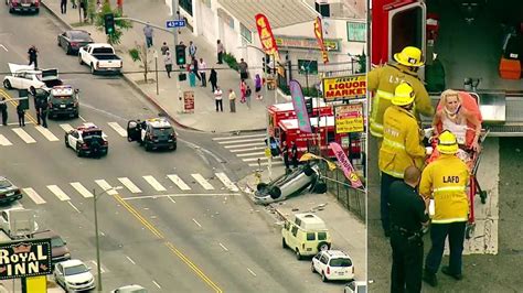 Chase Of Alleged Dui Suspect Ends In Crash In South Los Angeles Abc7 Los Angeles