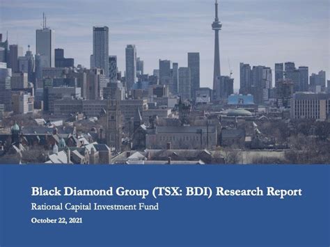 Black Diamond Group Tsx Bdi Research Report